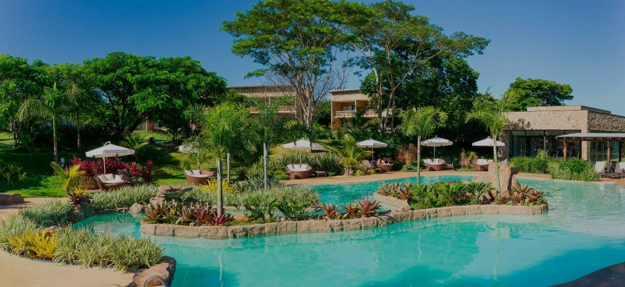 vista da piscina externa